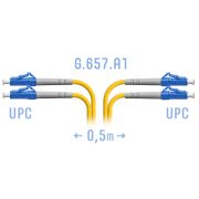 Патчкорд оптический LC/UPC SM G.657.A1 Duplex 0,5 метра