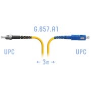 Патчкорд оптический ST/UPC-SC/UPC SM G.657.A1 3 метра