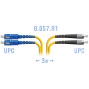 Патчкорд оптический FC/UPC-SC/UPC SM G.657.A1 Duplex 3 метра