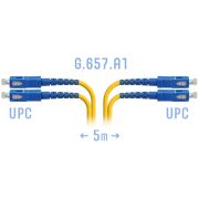 Патчкорд оптический SC/UPC SM G.657.A1 Duplex 5 метров