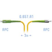 Патчкорд оптический FC/APC-SC/APC SM G.657.A1 3 метра