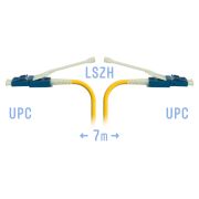 Патчкорд оптический LC/UPC SM Duplex (HD) 7 метров, волокно G.657.A1