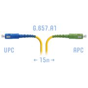 Патчкорд оптический SC/UPC-SC/APC SM G.657.A1 15 метров