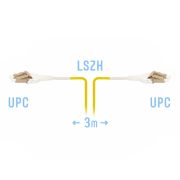 Патчкорд оптический LC/UPC-LC/UPC SM G.657.A1 Duplex Uniboot Flat Clip 3 метрa