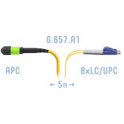 Патчкорд оптический MPO/APC-8LC/UPC SM G.657.A1 5 метров