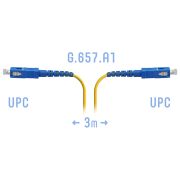 Патчкорд оптический SC/UPC SM G.657.A1 3 метра, 2мм