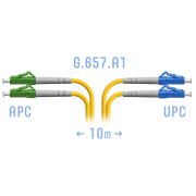 Патчкорд оптический LC/UPC-LC/APC SM G.657.A1 Duplex 10 метров