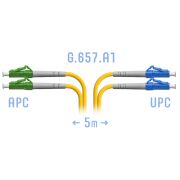 Патчкорд оптический LC/UPC-LC/APC SM G.657.A1 Duplex 5 метров