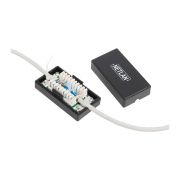 Кабельный соединитель NETLAN IDC-IDC, Кат.5e (Класс D), 100МГц, KRONE, T568A/B, неэкранированный, черный, уп-ка 10шт.