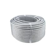 Труба гофрированная ПВХ d40мм с протяжкой сер. (уп.25м)