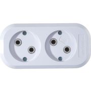 Розетка (колодка) удлинителя 2-м без заземления АБС-пластик (E202) Розетка (колодка) удлинителя