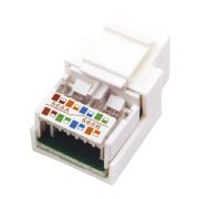 Модуль Keystone Jack RJ-45(8P8C), UTP, CAT 5e, тип 180 градусов, белый REXANT (03-1011) Модуль Keystone Jack