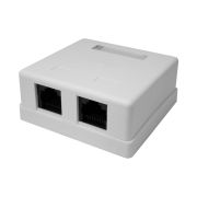 Розетка настенная RJ-45, 8P8C, Cat.5e, 2 порта UTP (10-0309) Компьютерная розетка