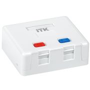 CS2-022 Корпус настенной розетки для 2 модулей Keystone Jack