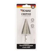 Сверло по металлу ступенчатое 9,0-36,0 мм 110 mm 62 HRC Kranz (KR-12-6604) Сверло по металлу шлифованное