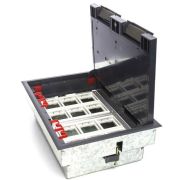 Люк в пол на 12 постов (45х45мм) с суппортами и коробкой, металлический LUK/12 (70012) Люк в пол