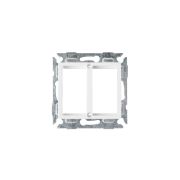 NMC-PV2MH-WW Адаптерная панель на 2 вставки формата Mosaic 22,5х45мм, с подрамником, белая