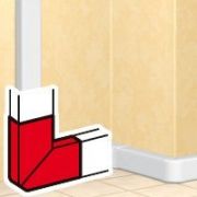 DLP угол плоский 90° для кабель-канала 65х195 мм белый (010793) Угол плоский