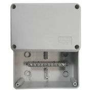 Коробка (КУП) JBS080 85х85х40, 6 вых, IP44 (44046KP) Коробка уравнивания потенциалов (КУП), 6х9мм, 8 зажимов