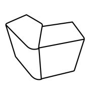 Угол внешний 100х40 RE изменяемый (76214) Угол внешний изменяемый