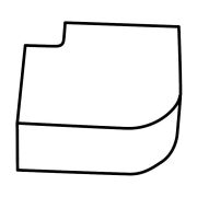 Угол плоский 100х40 RL (76314) Угол плоский