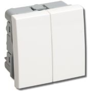 ВК1-22-00-П двухклавишный 2 модуля белый (CKK-40D-VD2-K01) Выключатель «ПРАЙМЕР»