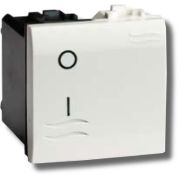 Выключатель двухполюсный Brava 2 модуля белый (76132B) Выключатель двухполюсный