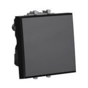 Выключатель двухполюсный Avanti 2 модуля черный квадрат (4402122) Выключатель