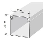 Кабель-канал 25х25 ЭЛЕКОР белый (CKK10-025-025-1-K01) Кабель-канал