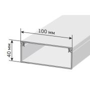 Кабель-канал 100х40 ЭЛЕКОР белый (CKK10-100-040-1-K01) Кабель-канал