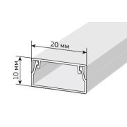 Кабель-канал 20х10 ЭЛЕКОР белый (CKK10-020-010-1-K01) Кабель-канал