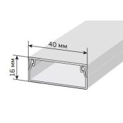 Кабель-канал 40х16 ЭЛЕКОР белый (CKK10-040-016-1-K01) Кабель-канал