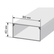 Кабель-канал 80х40 ЭЛЕКОР белый (CKK10-080-040-1-K01-010) Кабель-канал