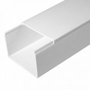 Короб 80х60 (Промрукав) (PR.0580601) Кабель-канал с двойным замком белый 80х60