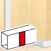 DLP накладка на стык крышки 180 мм белый (010806) Накладка на стык