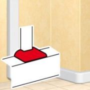 Отвод плоский для короба DLP 80мм (010733) Отвод плоский