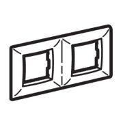 Рамка на 2+2 модуля (двухместная), слоновая кость (75012O) Рамка двухместная, Brava