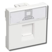 Розетка компьютерная RJ-45 PRIMER РКИ-20-00-П UTP кат.5e 2 модуля белая (CKK-40D-RI2-K01) Розетка компьютерная