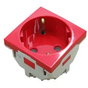 Розетка 2к+З (45х45), красная (45131 SVM) Розетка 2к+З