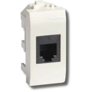 Розетка RJ-45 Brava 1 модуль белая (76654B) Розетка компьютерная с одним разъёмом