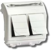 Розетка RJ-45 Brava 2 модуля белая (76459B) Розетка компьютерная с двумя разъёмами