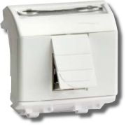 Розетка RJ-45 Brava 2 модуля белая (76655B) Розетка компьютерная с двумя разъёмами