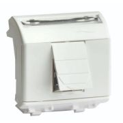 Розетка RJ-45 Brava 2 модуля слоновая кость (75655S) Розетка компьютерная с двумя разъёмами