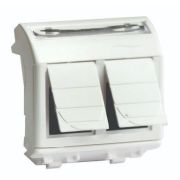 Розетка RJ-45 Brava 2 модуля слоновая кость (75656S) Розетка компьютерная с двумя разъёмами