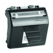 Розетка RJ-45 Brava 2 модуля черная (77655N) Розетка компьютерная с одним разъёмом