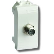 Розетка TV оконечная Brava 1 модуль белая (76581MB) Розетка TV