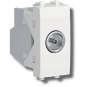 Розетка TV проходная Avanti 1 модуль белое облако (4400511) Розетка TV