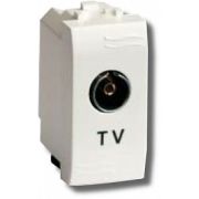 Розетка TV проходная Brava 1 модуль слоновая кость (75581S) Розетка TV