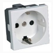 Розетка с з/к. со шторками, белый LK45 (851104) Розетка