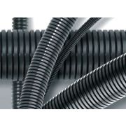 Труба ПА 6, ПВ-0 тёмно-серая DN17мм Труба гофрированная не распространяющая горение, безгалогенная, с протяжкой